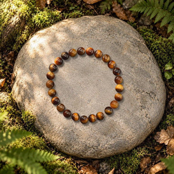 Halo Pearl Bracelet — Tiger's eye