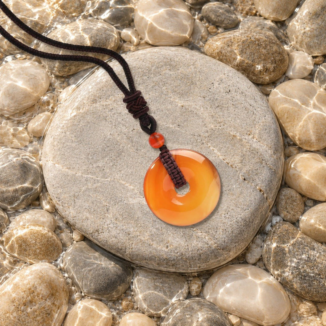 Nuée Donut Necklace — Carnelian